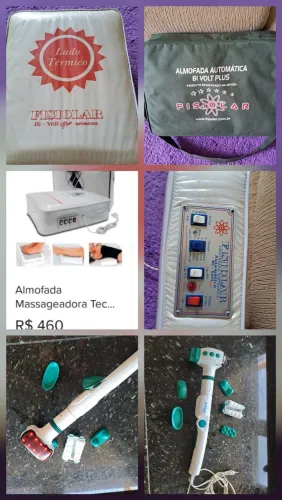Kit almofada massageadora + massageador Tech line
