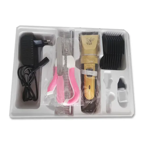 Máquina Tosa Ebai p/ Pets + Cortador Unhas, Lixa, Escova