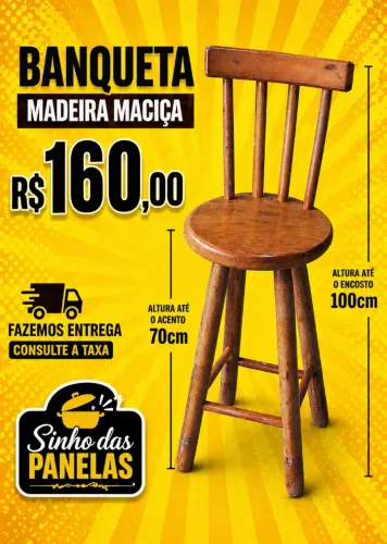 Banqueta madeira maciça angelim R$160,00 só pague na entrega!!!