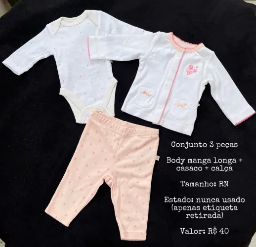 Lote de roupas bebê menina