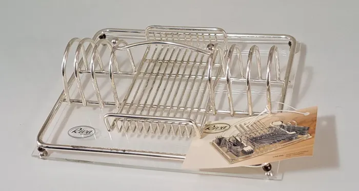 Suporte para talheres em prata da marca Riva