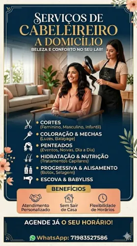 Salão de beleza a domicílio 