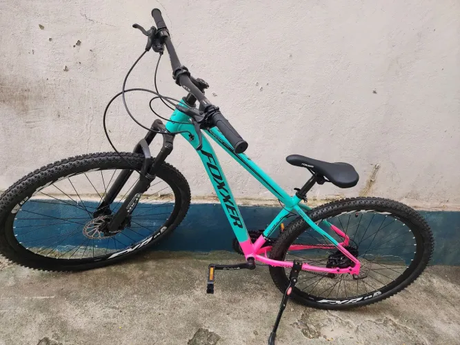 BICICLETA 29 FOXXER COMBAT 21V T15 F HIDR ROSA/VERDE ANIS