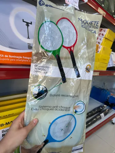 Raquete Mata Mosquito Recarregável