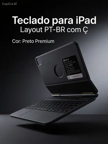 TECLADO BLUETOOTH COM CAPA IPAD 10.9 com TRACKPAD NOVO NA CAIXA