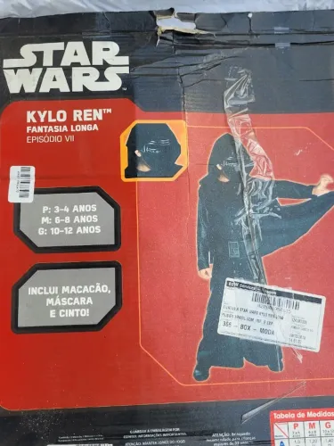 Fantasia De Fantasia De Luxo Kylo Ren Cos Para Crianças P Disney