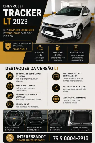 Chevrolet Tracker LT 1.0 Turbo 12V Flex AUT 2023