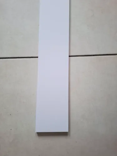 Novo - Rodapé de Poliestireno 10cm de Altura Branco Liso 48m linear