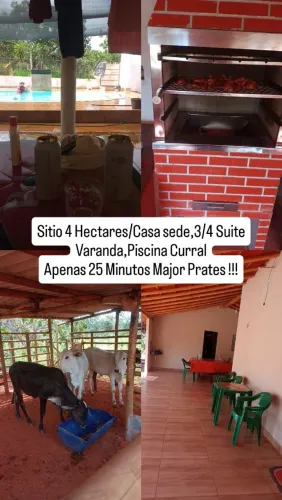 Sitio 4 Hectares /25 Minutos parque Municipal/Area de lazer completa..