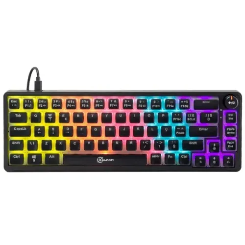 Teclado Mecanico Kalkan Drakar, Switches YH Marrom, 65% novo com nota fiscal