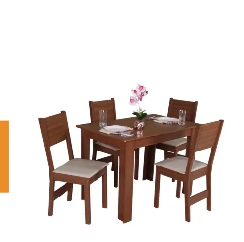 Conjunto mesa c 4 cadeiras retangular 108x68 usada 3 meses
