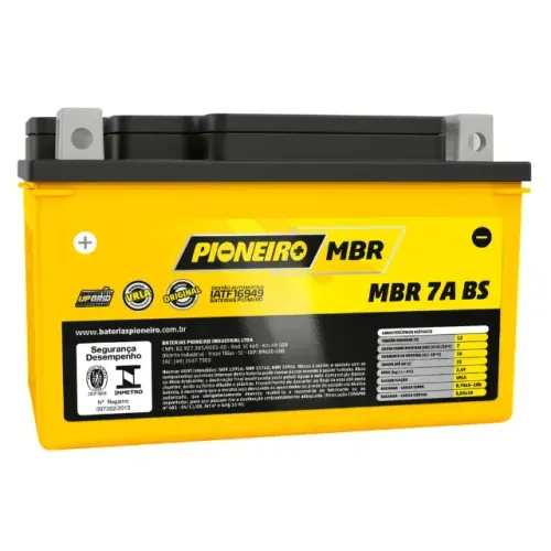 Bateria Pioneiro Mbr 7a Bs 12v 7ah