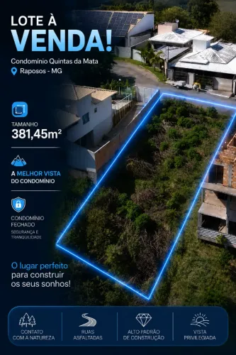 Lote Cond. Quintas da Mata | Raposos/MG - Oportunidade