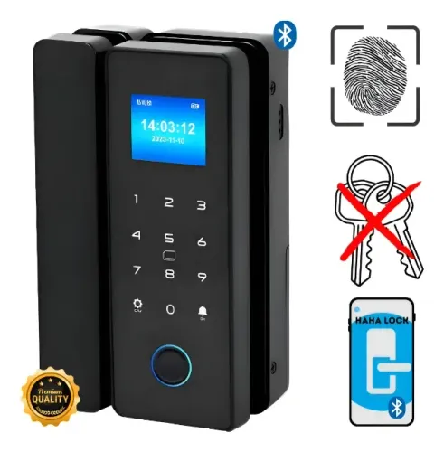 Fechadura Digital para Porta de Vidro de Correr