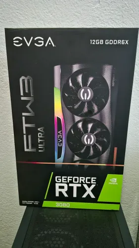 Placa de vídeo rtx 3080 12gb evga ftw3 (leia a descrição)
