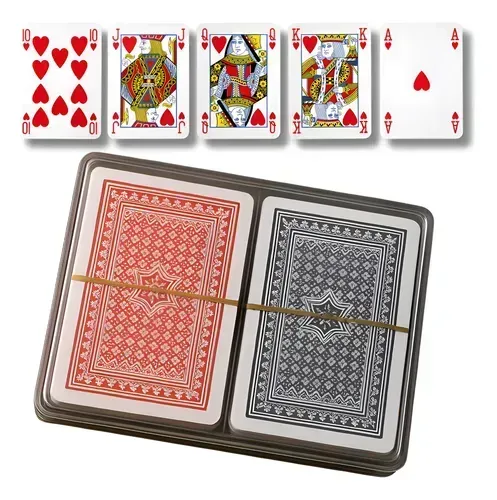 Caixa Baralho Duplo Cartas 100% Plásticas