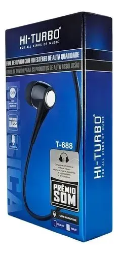 Fone com fio hi-turbo