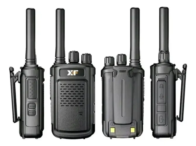 2 Rádios XF-888s 8W UHF 400-470mAh 5200mah Walkie Talkie 16ch Baofeng NOVOS (o Par)