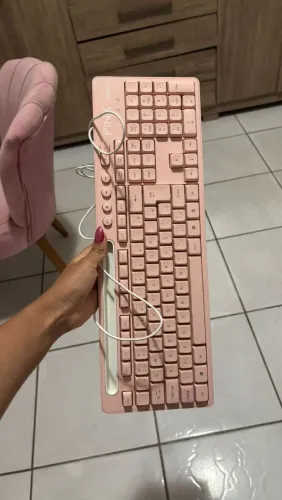 Teclado com suporte para celular 