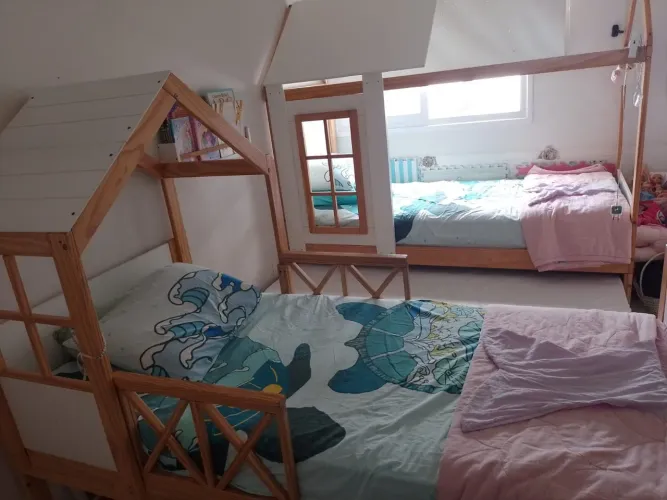 Cama Infantil Casinha com bicama
