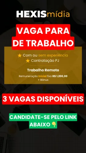 Vaga de Atendimento Remoto (PJ) ? João Pessoa/PB