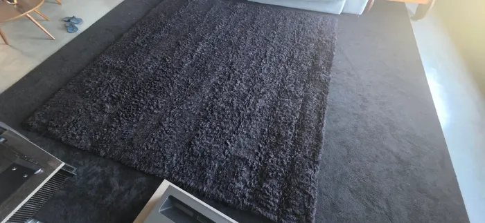 Tapete Preto Fio de seda alta qualidade Tapete pesado 2,50 X 2,50