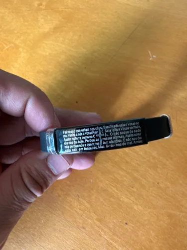 Pulseira masculina ajustavel Pai nosso Borracha resistente Preta