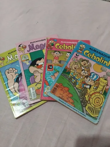 Lote 4 Gibis Antigos Turma Da Mônica Almanaque Cebolinha Magali