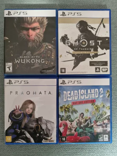 4 jogos PS5 mídia física