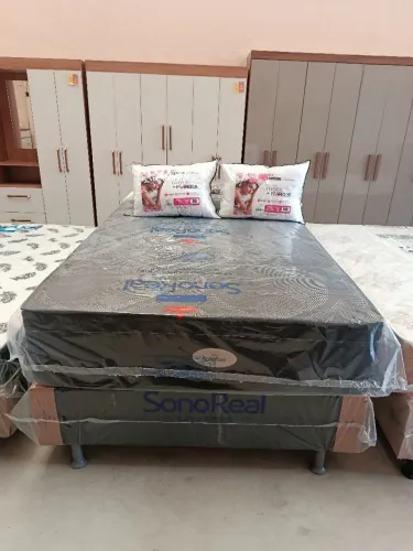 Cama casal Black - molas ensacadas - colchão 30cm de altura