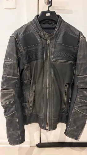 JAQUETA HARLEY-DAVIDSON GENUINE MOTORCLOTHES - COURO LEGÍTIMO