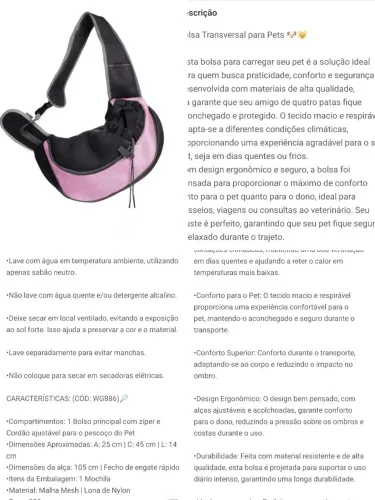 Bolsa transporte para pet