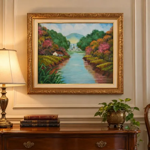 Lindo quadro pintura sobre tela