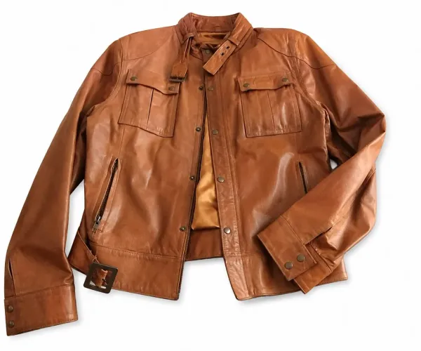 Jaqueta Marron couro da Maybe Argentina 