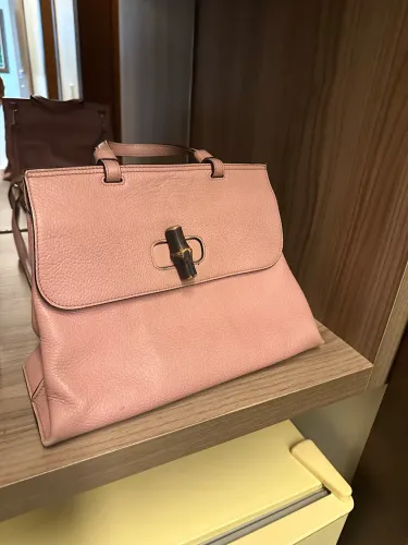 Bolsa Gucci Bamboo Daily Rosa Original 