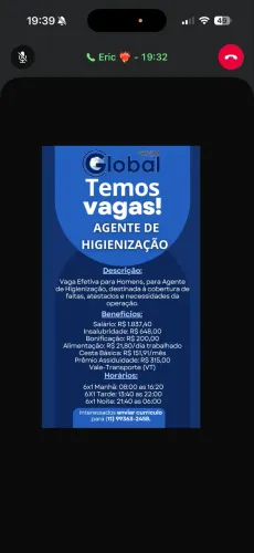 Vaga de emprego CEASA