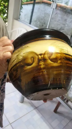 Vaso cachepô cerâmica antigo