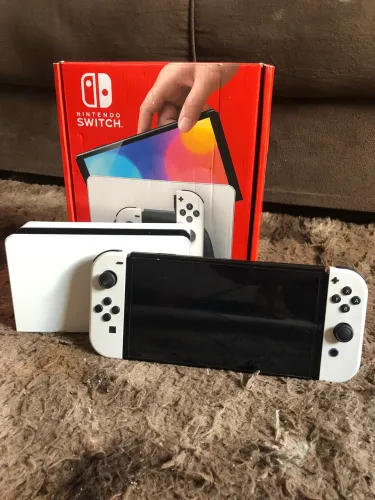 NINTENDO SWITCH OLED + DE 15 JOGOS E GARANTIA