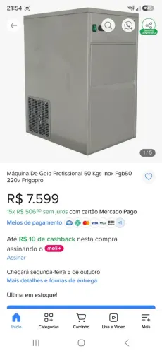 Máquina de gelo