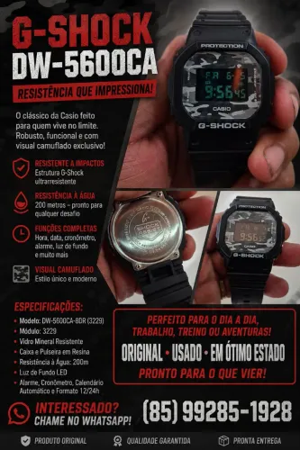 Relógio Casio gshock 5600Ca-8DR