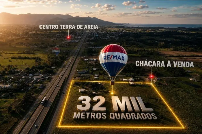 Chácara e terreno comercial em Terra de Areia.