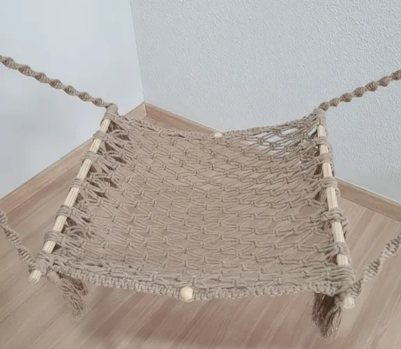 Suporte rede caminha em macramê rede para pet