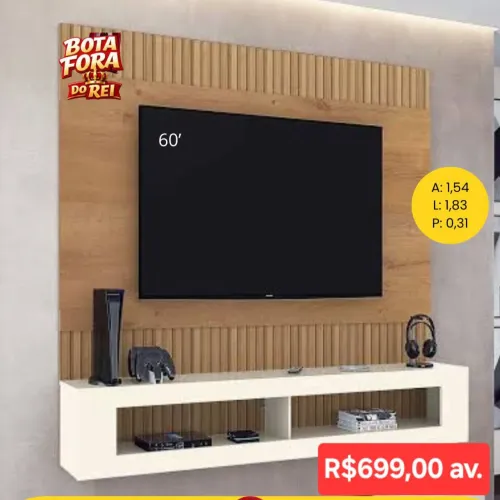 PROMOÇÃO URGENTE - Painel para TV 60 POLEGADAS San Diego por apenas 12x R$58,25