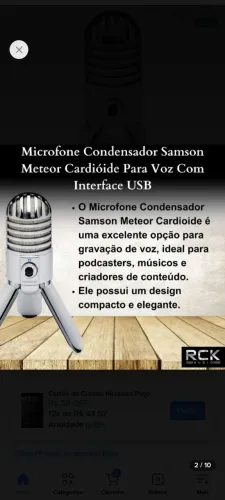 MICROFONE CONDENSADOR SAMSON
