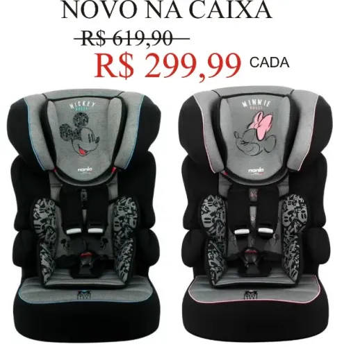 Cadeirinha Carro Infantil 9kg a 36kg Minnie Mouse L6 - Team Tex