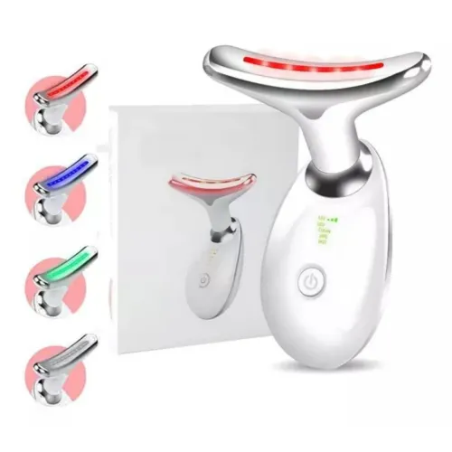 Massageador Facial Bivolt com Luz LED - Aparelho de Cuidados para o Rosto