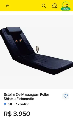 ESTEIRA/COCHÃO MASSAGEADOR SEMENOVO, COR AZUL SEMINOVA (TRATAR PELO F. 81. *