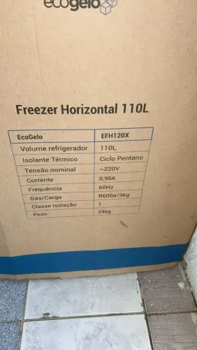 Freezer horizontal 110L nunca usado
