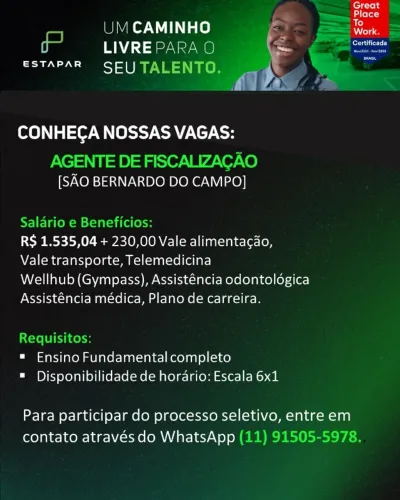 AGENTE DE FISCALIZAÇÃO - SÃO BERNARDO DO CAMPO