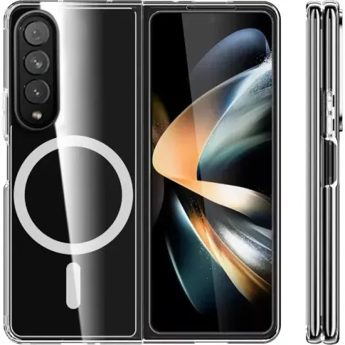 Capa para galaxy Z Fold 7 capinha transparente anti-impacto com Magsafe magnética